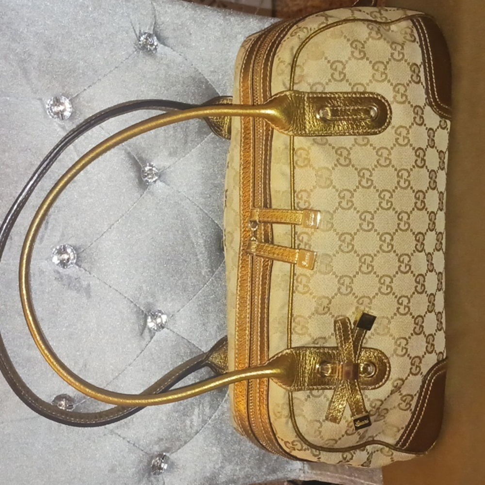 Gucci Metallic Princy Boston Bag